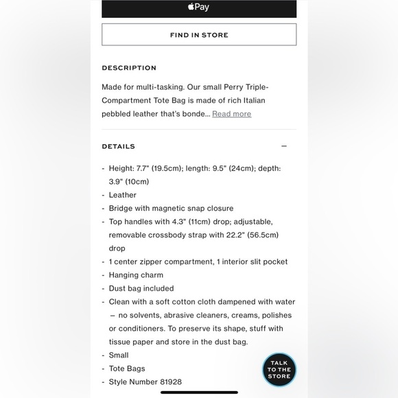 TORY BURCH Perry Small Leather Satchel Crossbody Shoulder Bag  Green - Picture 12 of 12